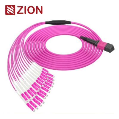 24F MTP-LC OM4 Fiber Optic Harness Cable with 2.0mm Straight Design for High-Density Data Centers