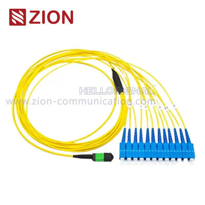 G652D Fiber Unit LSZH Jacket  MPO Patch Cord MPO To ST SC LC
