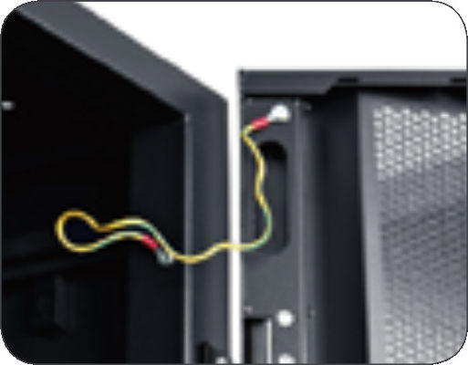 42U Capacity Server Rack Cabinet with SPCC Cold Rolled Steel and Curved Mesh Front Door for Data Centers