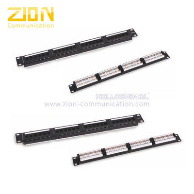 Cat5e/Cat6 Compatible Patch Panel with 12/24/48 Ports and Dual IDC Contacts for Rack Mount Data Center