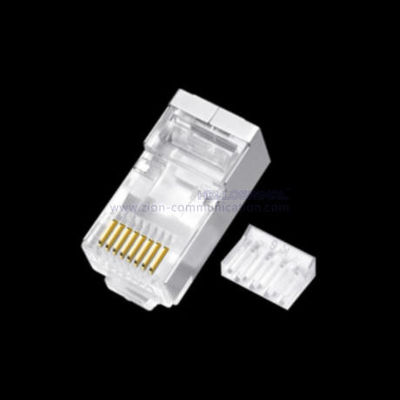 Shielded 8P8C Modular Connector RJ45 CAT6 Plug with Phosphor Bronze Contacts