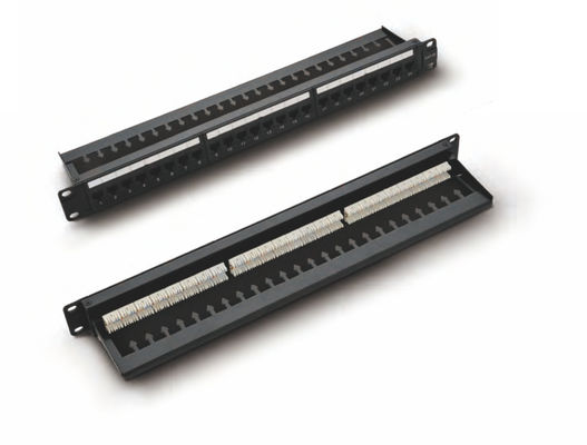 UTP Cat6 Patch Panel with 24/48 Ports for 1U Rackmount Installation in Data Centers