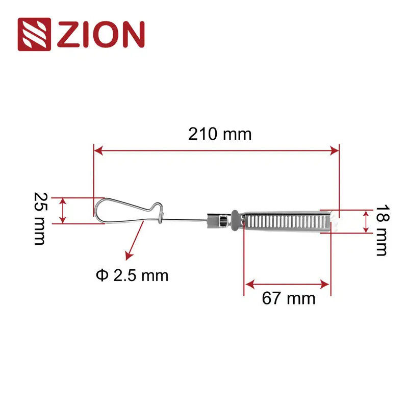 ZCSSC-04 FTTH Stainless Steel Flat Cable Drop Clamp | High-Quality Wire Clamp for Fiber Optic Networks