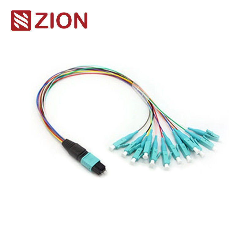 12 Fibers MTP to LC 12F MTP(male) -LC Fan-out 0.9mm 30-35cm Patch cable