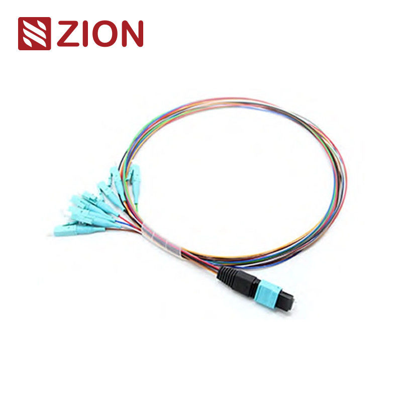 8 Fibers MTP to LC 8F MTP(male) -LC Fan-out 0.9mm 30-35cm Patch cable