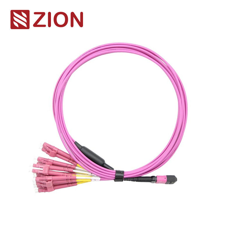 12F MTP OM4 Fiber Optic MTP-LC 2.0mm Straight Harness Cables