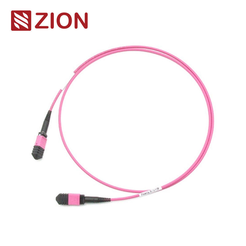 24 Fibers MPO Female To MPO Female OM4 3.0mm LSZH MPO Patch Cord Custom Meters