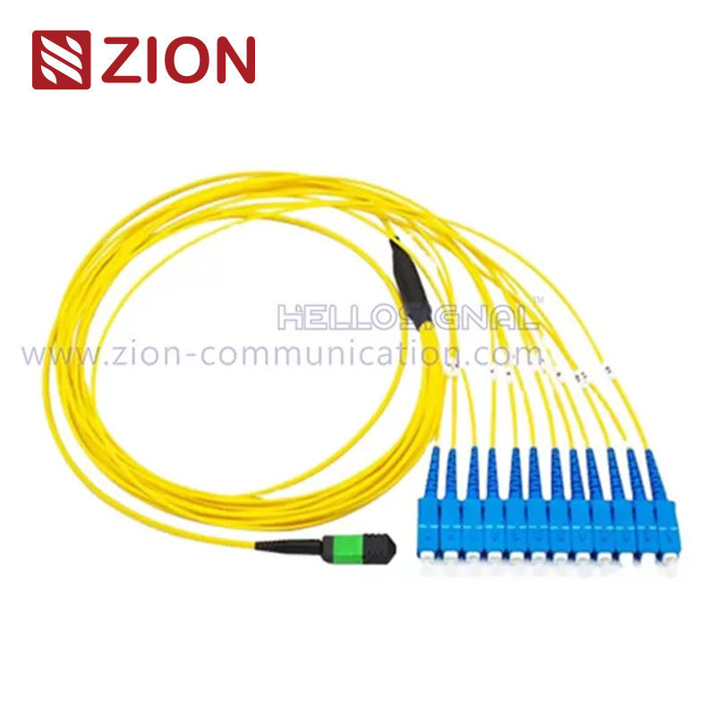 G652D Fiber Unit LSZH Jacket  MPO Patch Cord MPO To ST SC LC