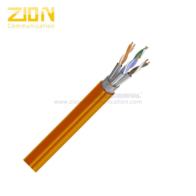 S / FTP CAT 7A BC PE Twisted Pair Cat 7 Network Cable , Cat7 Patch Cord