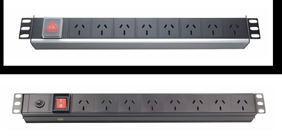 ZION 標準ラック PDU 1U 形状要素 アルミホイジングとデータセンター用 60kg 負荷容量